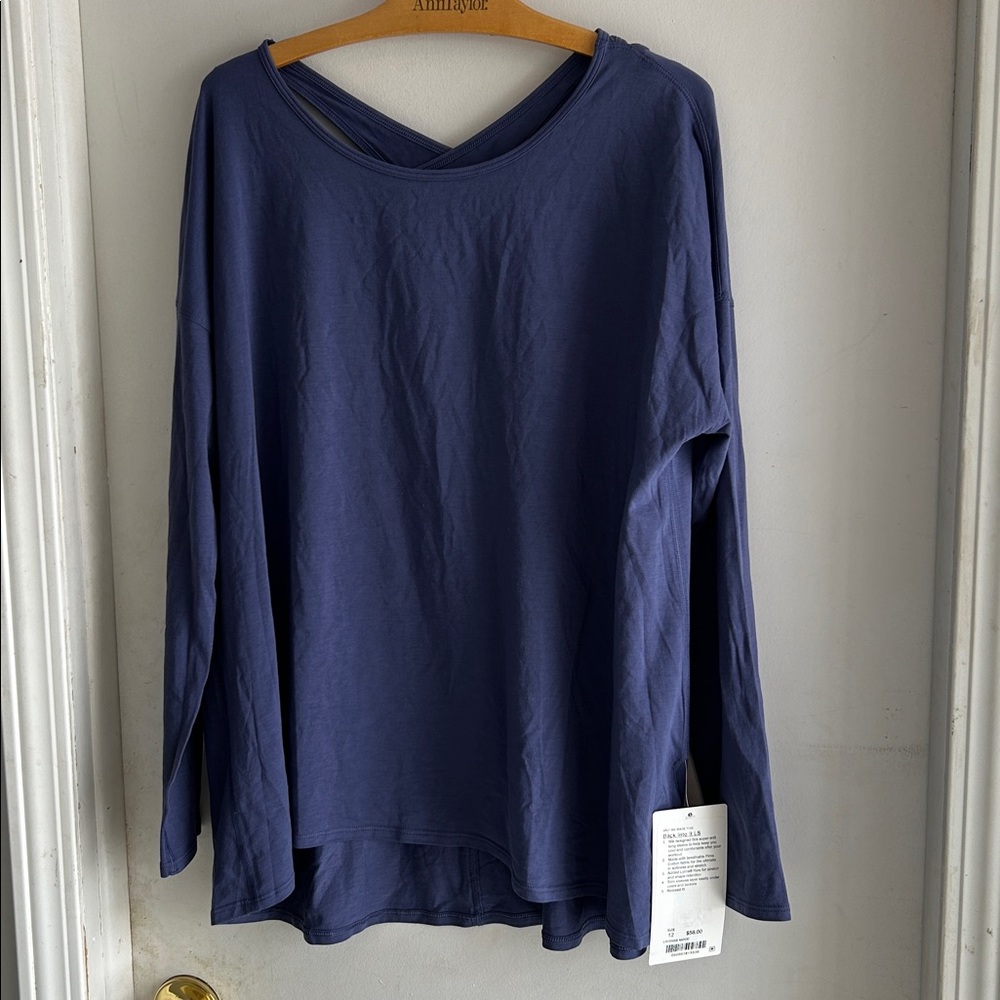 Lululemon Back into it LS Size 12 NWT